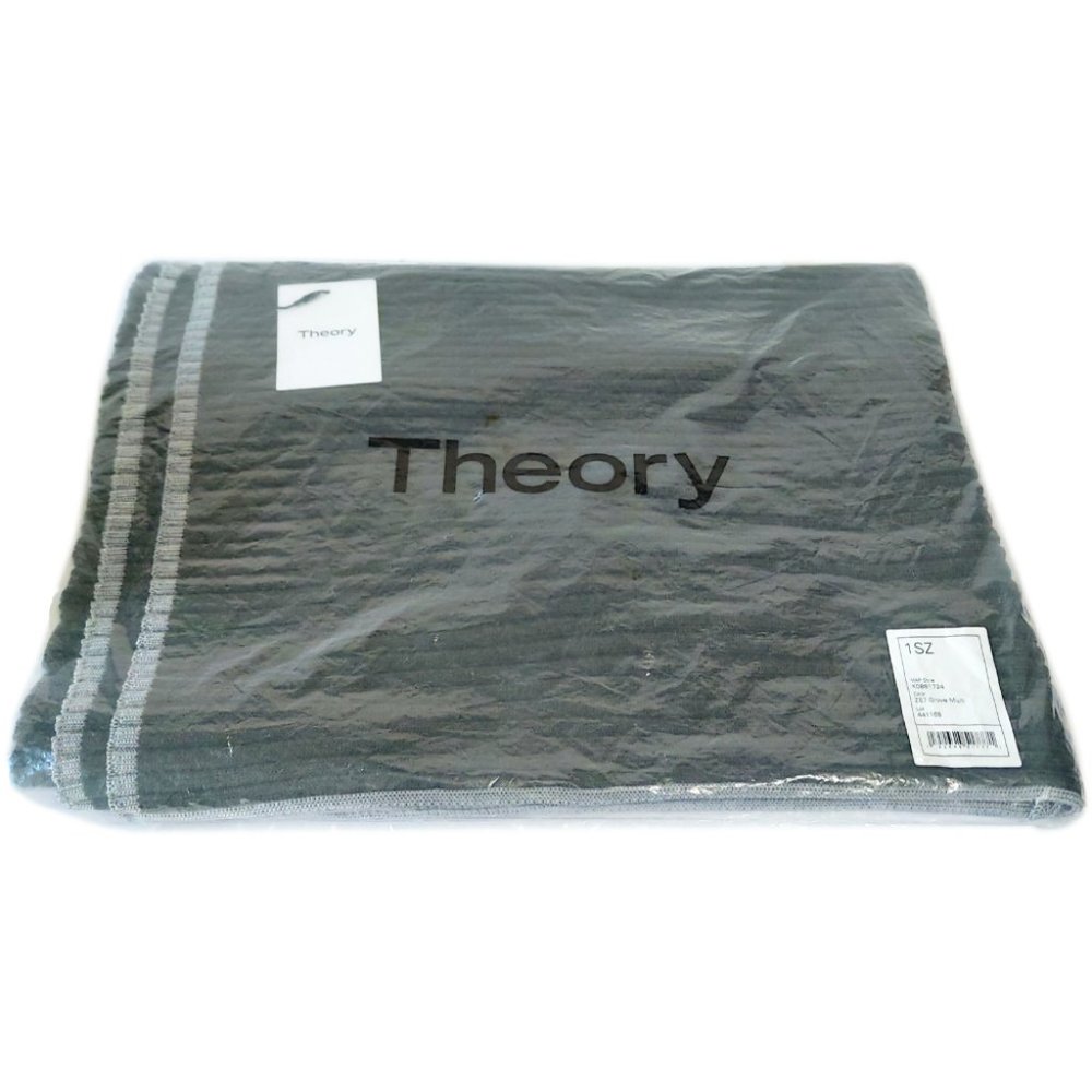 Theory Miles K0881724 Grove Multi Green Wool Men Women 1SZ Scarf - Picture 3 of 5
